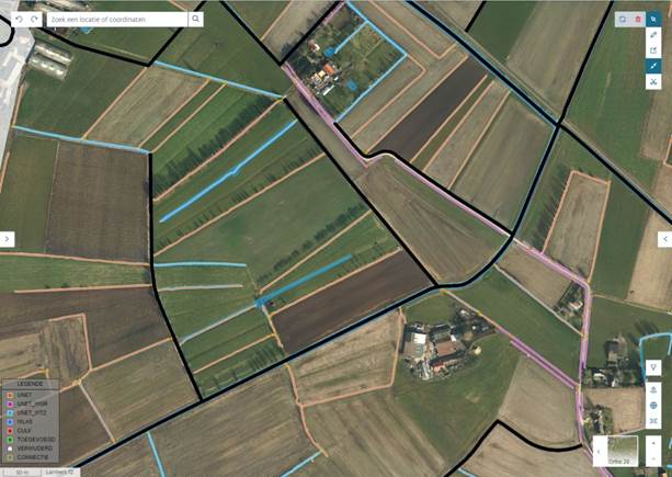A map of fields and roads

Description automatically generated