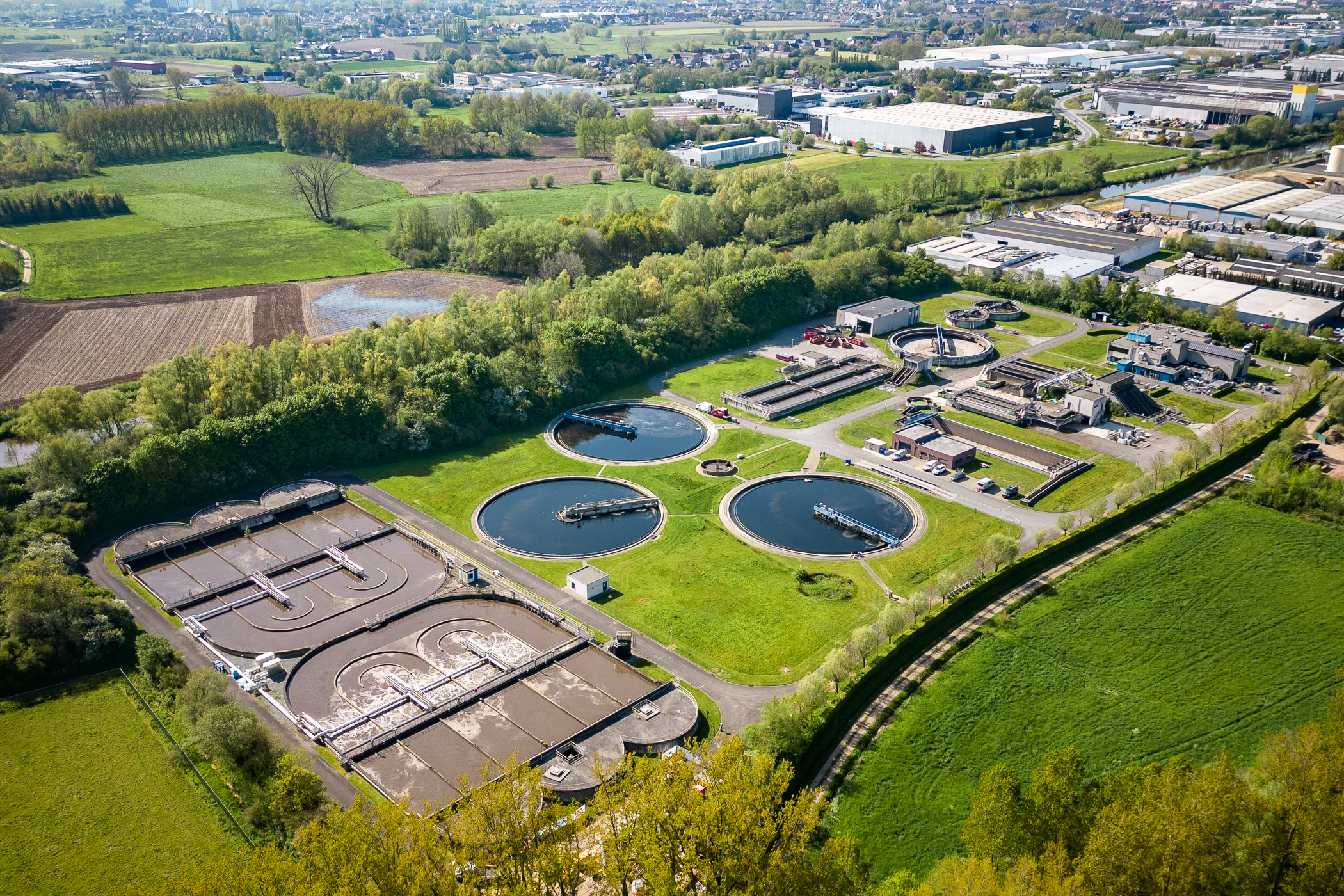 Rioolwaterzuiveringsinstallatie van Aquafin in Aalst